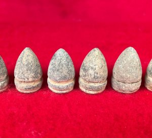 Six .44 Caliber Army Revolver Bullets for D.C. Sage Cartridge