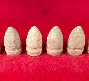 Six .44 Caliber Army Revolver Bullets for Barthalow Cartridge