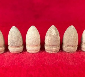 Six .44 Caliber Army Revolver Bullets for Barthalow Cartridge
