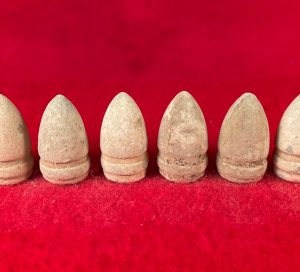 Six .44 Caliber Army Revolver Bullets for Barthalow Cartridge