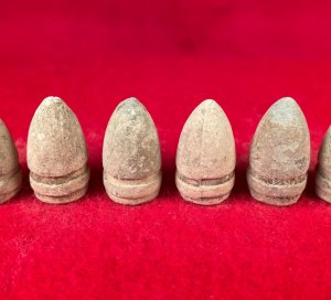 Six .44 Caliber Army Revolver Bullets for Barthalow Cartridge