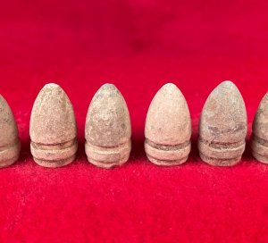 Six .44 Caliber Army Revolver Bullets for Barthalow Cartridge