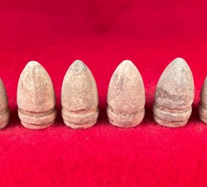 Six .44 Caliber Army Revolver Bullets for Barthalow Cartridge