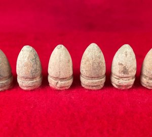 Six .44 Caliber Army Revolver Bullets for Barthalow Cartridge
