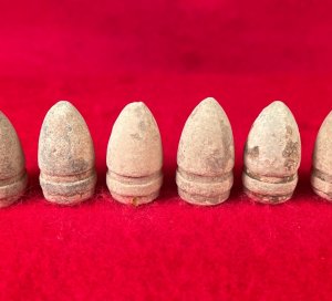 Six .44 Caliber Army Revolver Bullets for Barthalow Cartridge