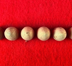 Six .44 Caliber Army Revolver Bullets for Barthalow Cartridge