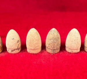 Six .36 Caliber Navy Revolver Bullets