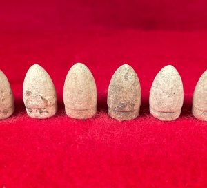 Six .36 Caliber Navy Revolver Bullets