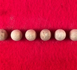 Six .36 Caliber Navy Revolver Bullets