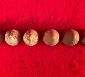 Six Colt .44 Caliber Revolver Bullets