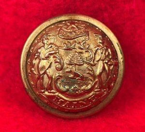 Maine State Seal Coat Button