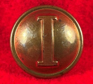 Confederate Infantry Coat Button - Lined I