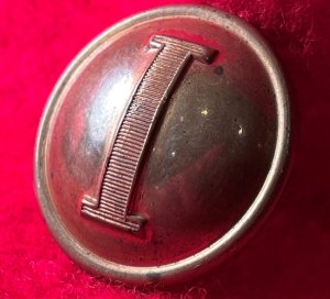 Confederate Infantry Coat Button - Lined I