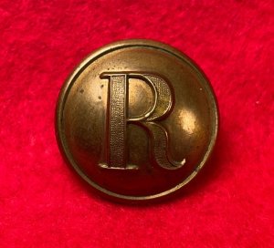 Confederate Rifleman Coat Button - Stippled "R"