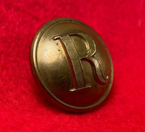 Confederate Rifleman Coat Button - Stippled "R"