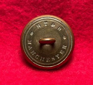 Confederate Rifleman Coat Button - Stippled "R"