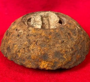 Confederate 12 Pounder Spherical Case-Shot Fragment with Bormann Fuze 