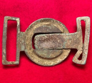 Confederate Two-Piece Tongue and Wreath Belt Buckle