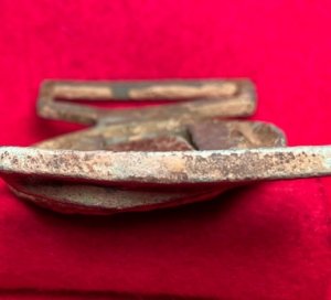 Confederate Two-Piece Tongue and Wreath Belt Buckle