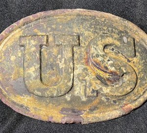 US Belt Buckle and Miscellaneous Relics Dug from the Same Hole