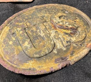 US Belt Buckle and Miscellaneous Relics Dug from the Same Hole
