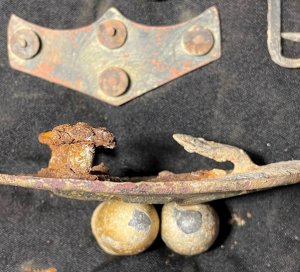 US Belt Buckle and Miscellaneous Relics Dug from the Same Hole