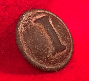 Confederate Infantry Coat Button - Block "I" - High Quality