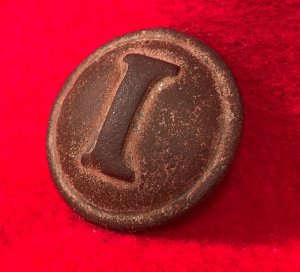 Confederate Infantry Coat Button - Block "I" - High Quality