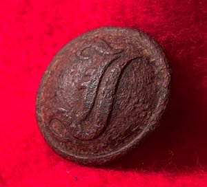 Confederate Infantry Coat Button - "Script I"