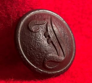 Confederate Infantry Coat Button - "Script I"