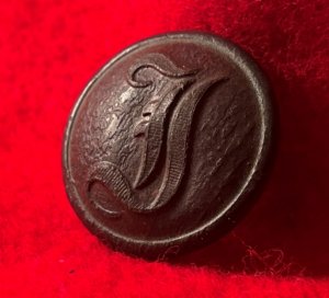 Confederate Infantry Coat Button - "Script I"