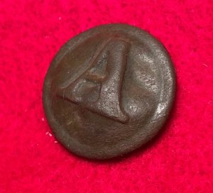 Confederate Artillery Coat Button