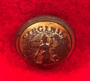 Virginia State Seal Staff Officer Cuff Button