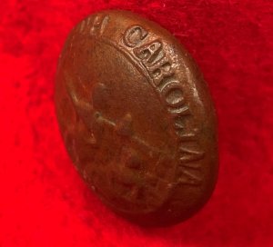 North Carolina State Seal Coat Button - Star in Channel