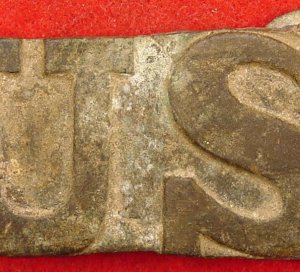 US Waist Belt Buckle - Camp Carved Artwork