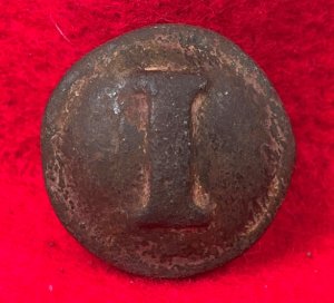 Confederate Infantry Coat Button - Block I