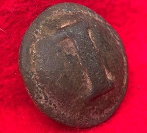 Confederate Infantry Coat Button - Block I