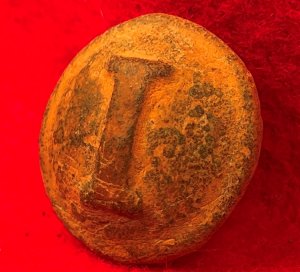 Confederate Infantry Coat Button - Block I