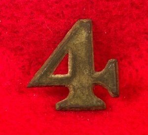 Regimental Number "4" - Small Size
