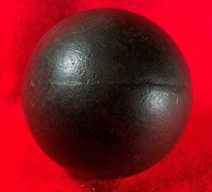 Confederate 12-Pounder Shell - Mounted on Stand