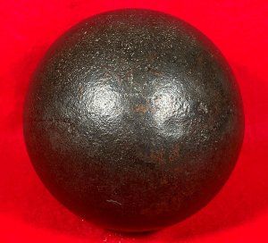 Confederate 12-Pounder Shell - Mounted on Stand