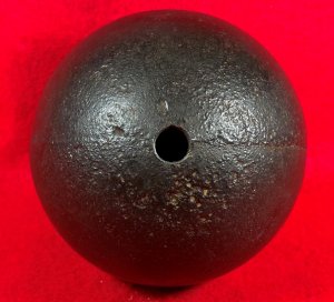 Confederate 12-Pounder Shell - Mounted on Stand