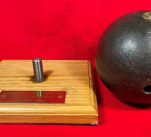 Confederate 12-Pounder Shell - Mounted on Stand