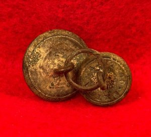 General Service Eagle Button and Navy Button on Same Bachelor Ring 