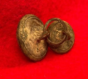 General Service Eagle Button and Navy Button on Same Bachelor Ring 