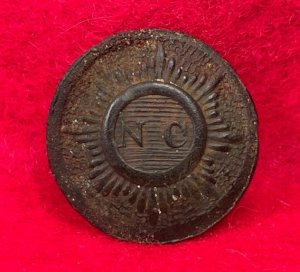 North Carolina "Sunburst" Coat Button - Shank Present