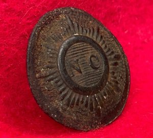 North Carolina "Sunburst" Coat Button - Shank Present