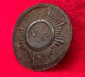 North Carolina "Sunburst" Coat Button - Shank Present