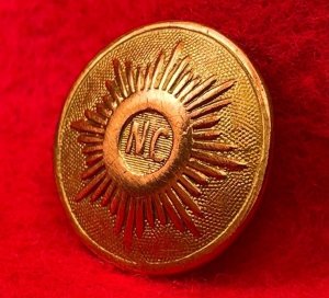 North Carolina "Sunburst" Coat Button - Non-Excavated - High Quality