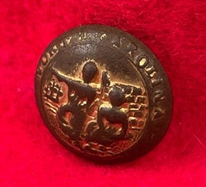 North Carolina State Seal Button - Rare Unusual 15.5 mm Size